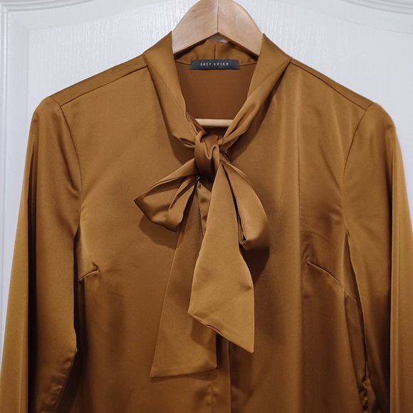 Suzy Shier Bow Tie Detail Blouse - Picture 10 of 10